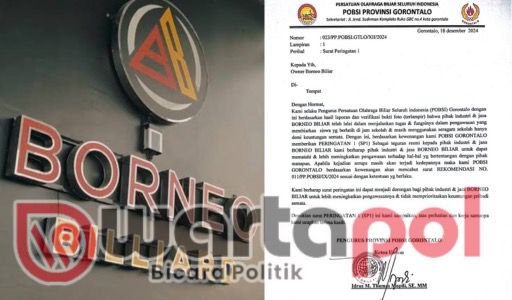Dinilai Tak Taat Aturan, POBSI Gorontalo Berikan SP I Pada Borneo Billiard