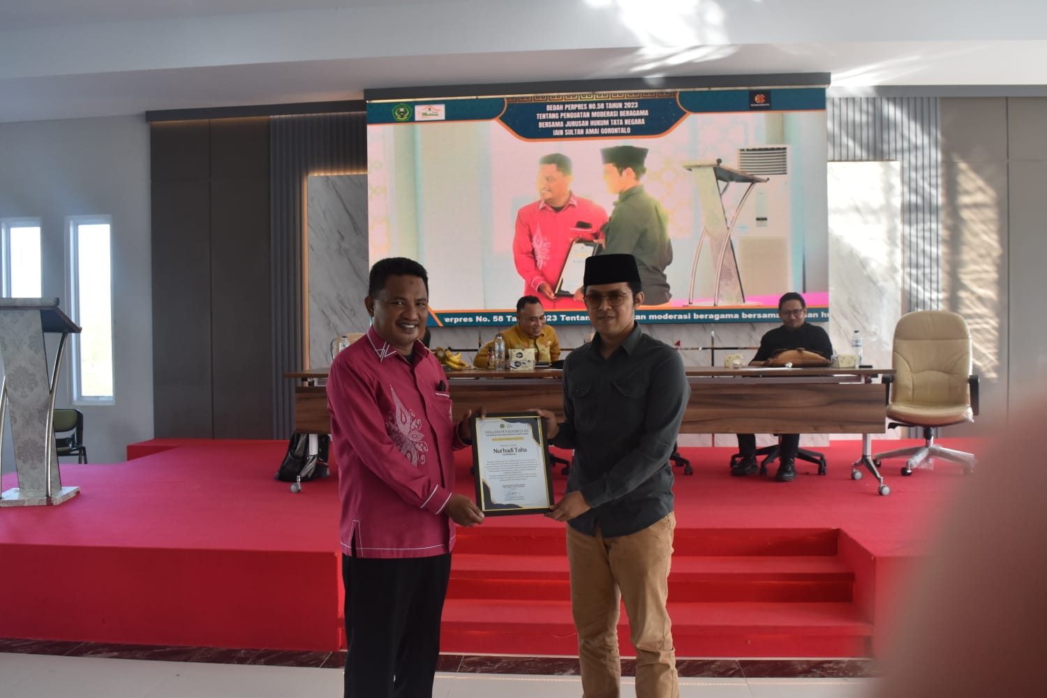 Kelurahan Biawao Dapat Apresiasi dari Rumah Moderasi Beragama IAIN Sultan Amai Gorontalo.