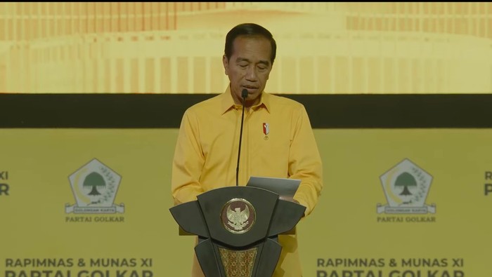 Jokowi di penutupan Munas Golkar, 21 Agustus 2024. (Sumber : YouTube Partai Golkar)