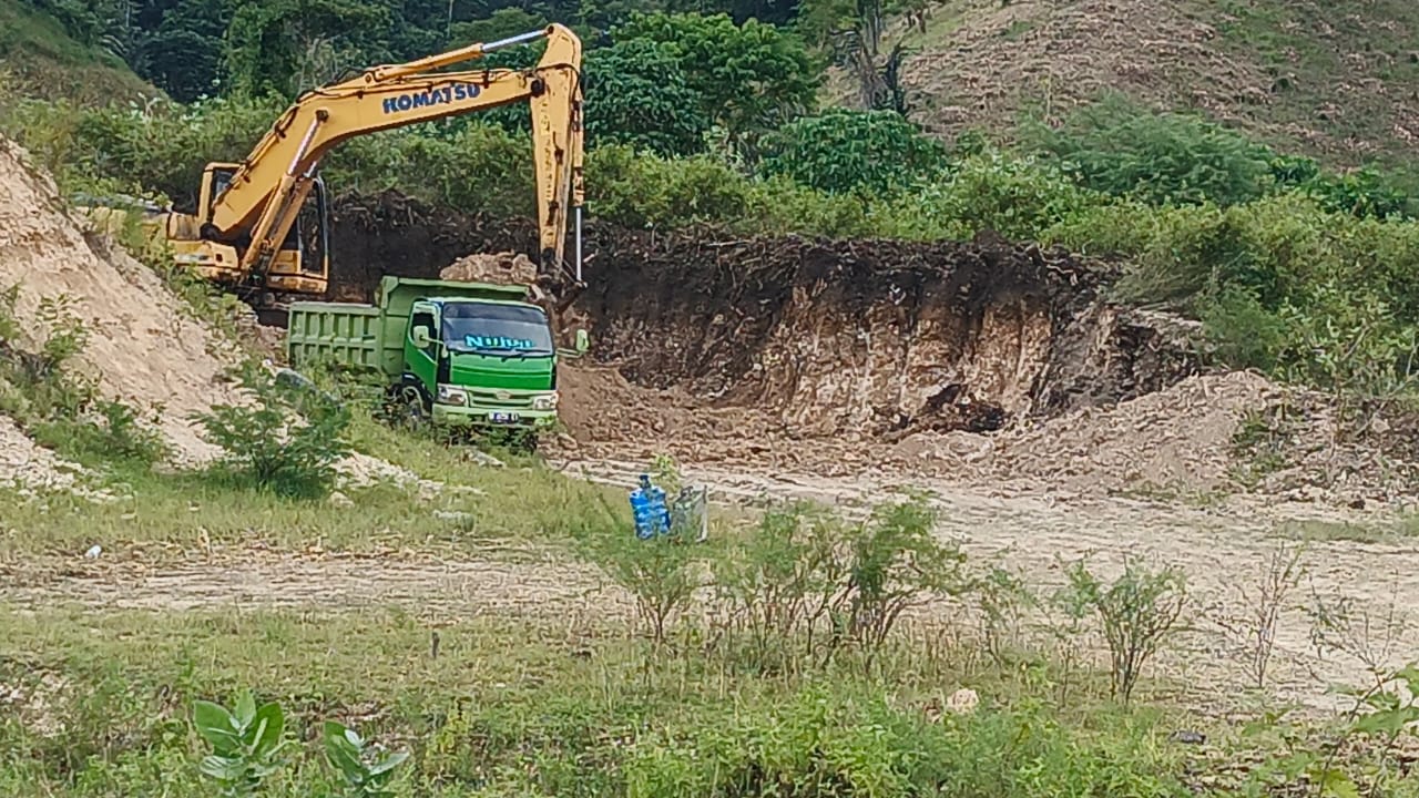 Galian C Diduga Ilegal di Kecamatan Tibawa, Kabupaten Gorontalo. (Foto : Istimewa)