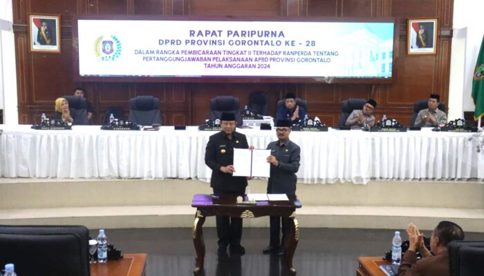 DPRD Gorontalo Sahkan Perda Pertanggungjawaban APBD 2024, Realisasi Capai 100 Persen