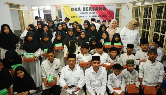 DPD Partai Gerindra Gorontalo Resmikan Kantor Baru, Dirangkaikan Doa Keselamatan Bangsa dan Santunan Anak Yatim