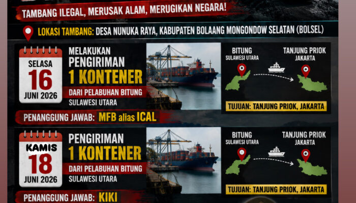 Diduga Tambang Batu Hitam Ilegal di Bolsel Beroperasi, Dua Kontainer Disebut Dikirim ke Jakarta