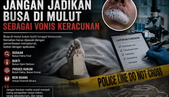 Jangan Jadikan Busa di Mulut sebagai Vonis Keracunan